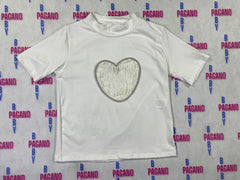 T-shirt HEART WHITE - Pagano Baby Store