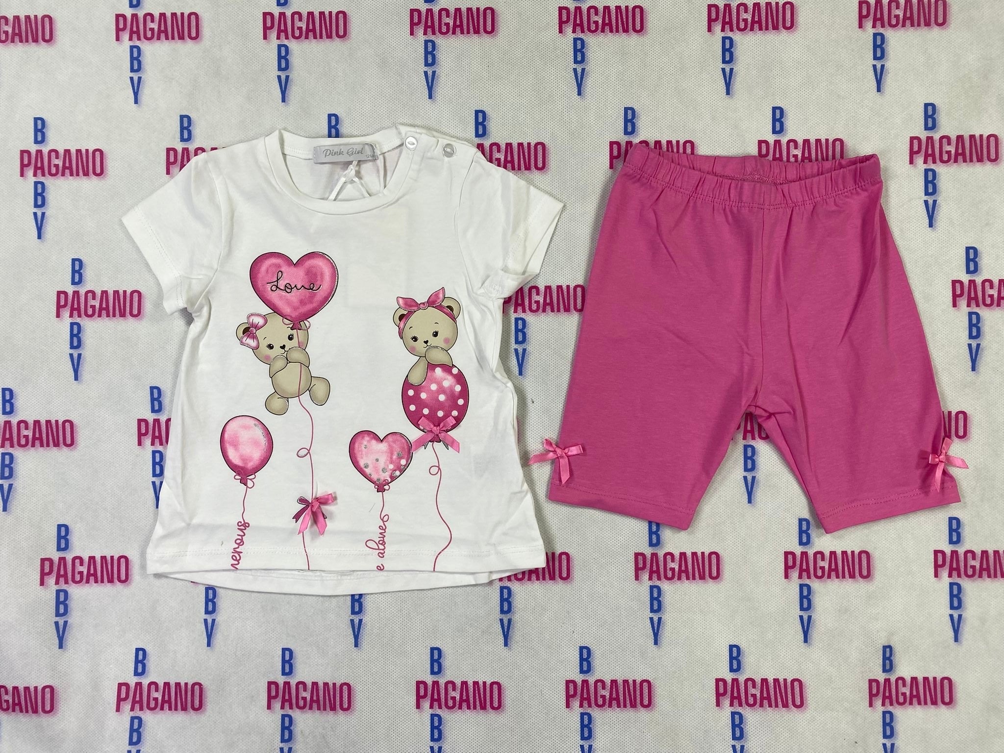 Completino LOVE PINK GIRLS - Pagano Baby Store