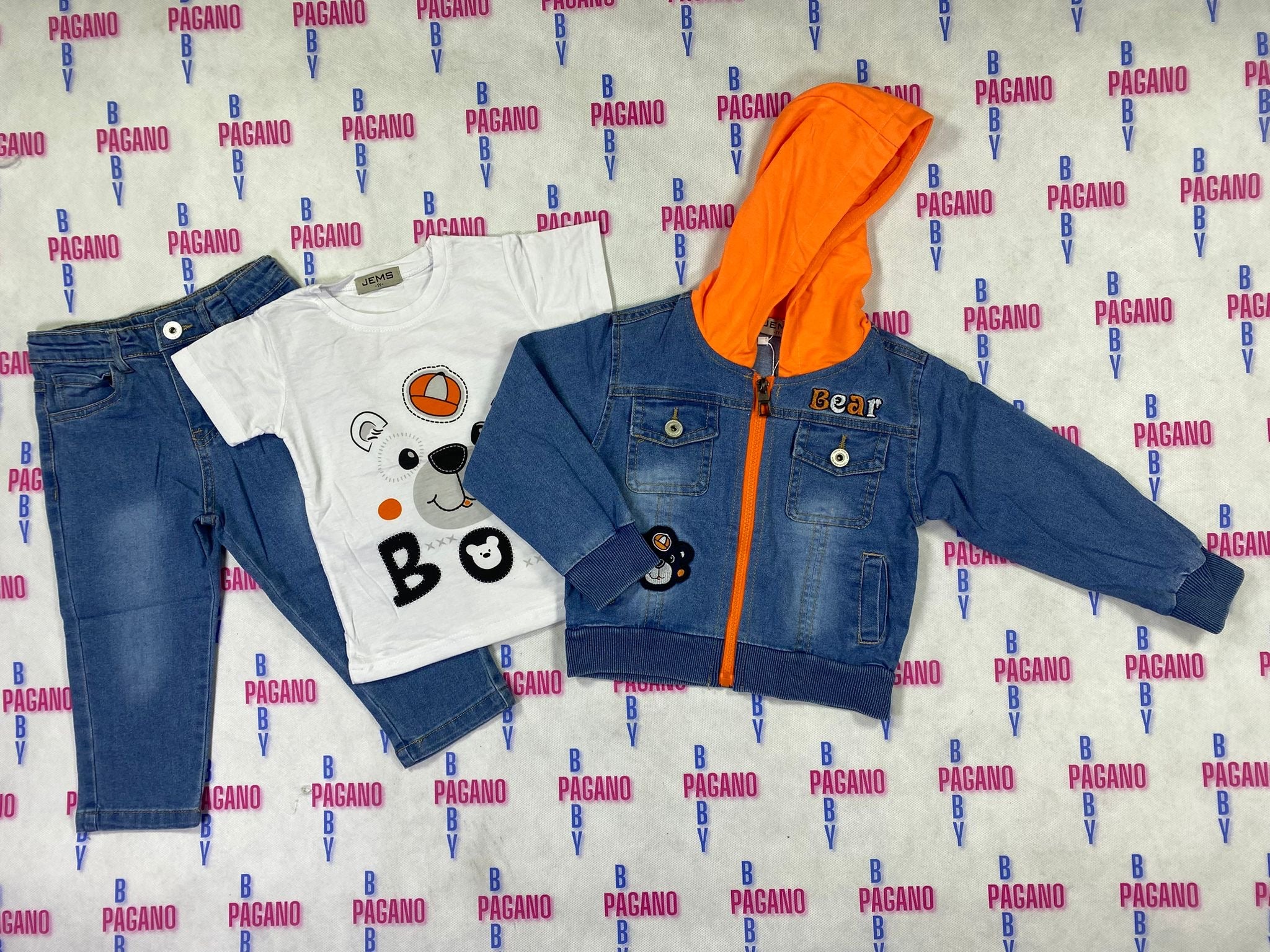 Set BEAR ORANGE - Pagano Baby Store
