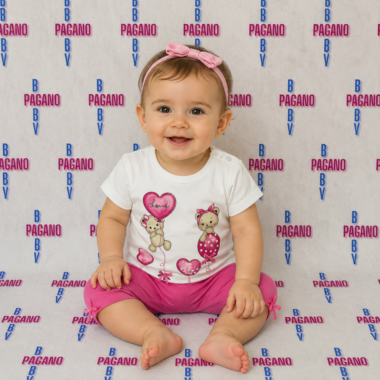 Completino LOVE PINK GIRLS - Pagano Baby Store