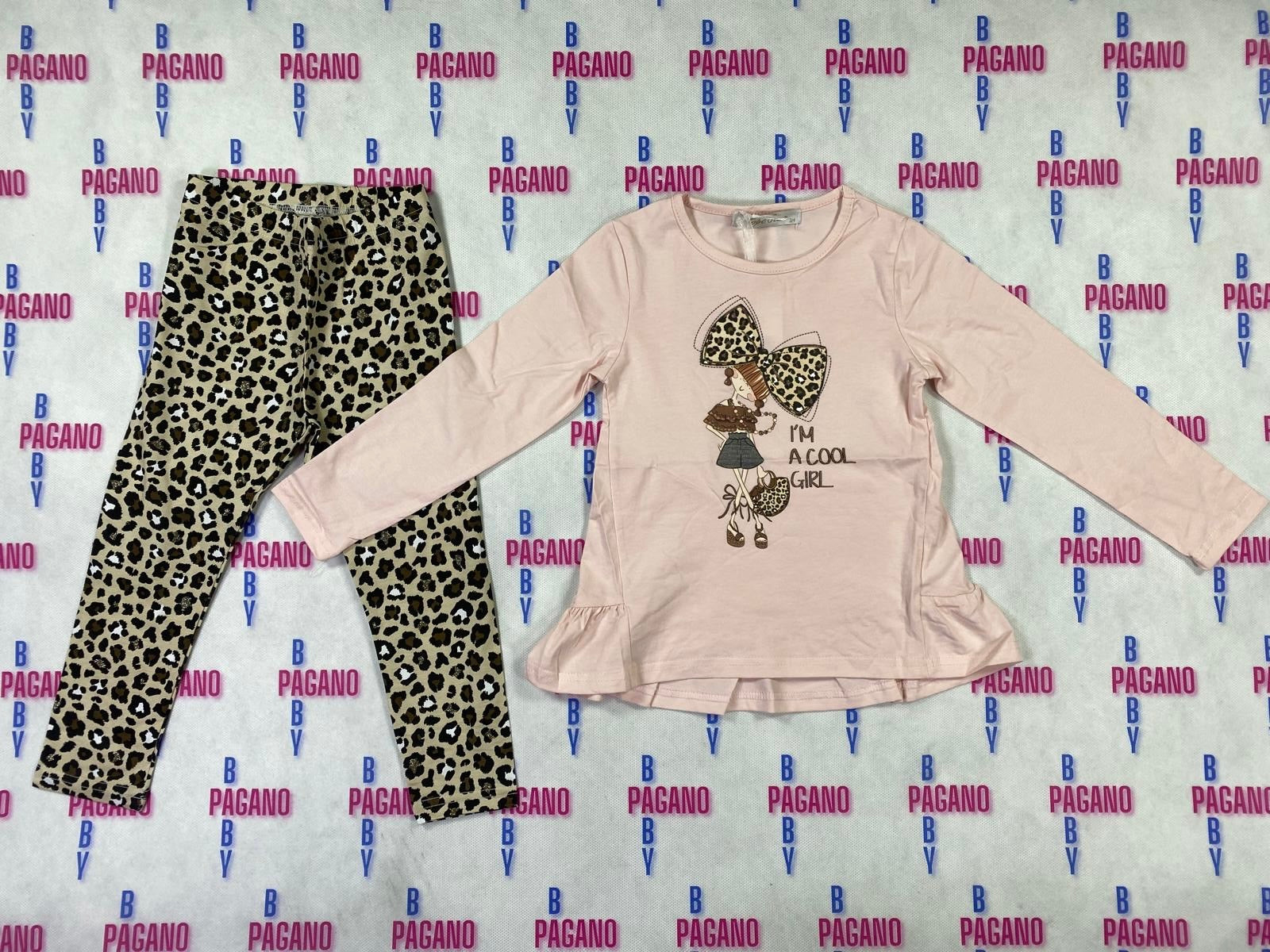 Completino LEOPARD I'M A COOL GIRL - Pagano Baby Store