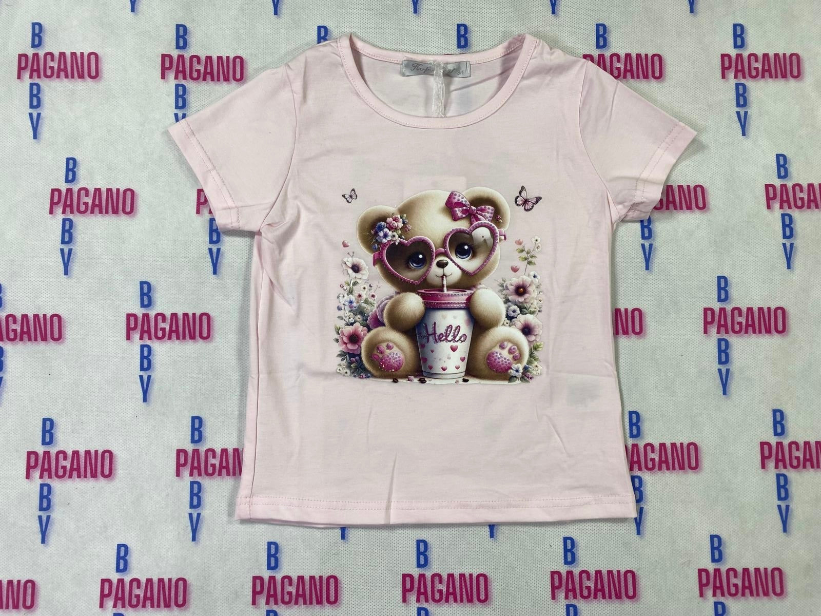 T-shirt HELLO TEDDY - Pagano Baby Store