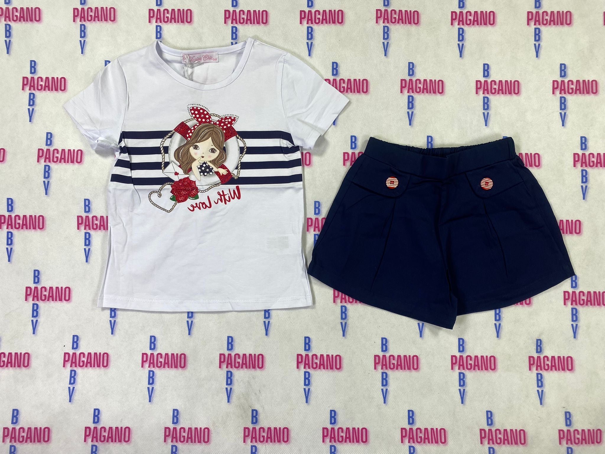 Completino WHITH LOVE ROSES - Pagano Baby Store