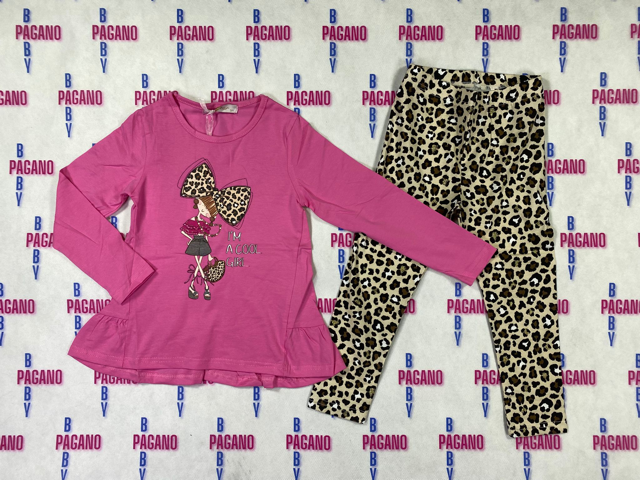 Completino LEOPARD I'M A COOL GIRL - Pagano Baby Store