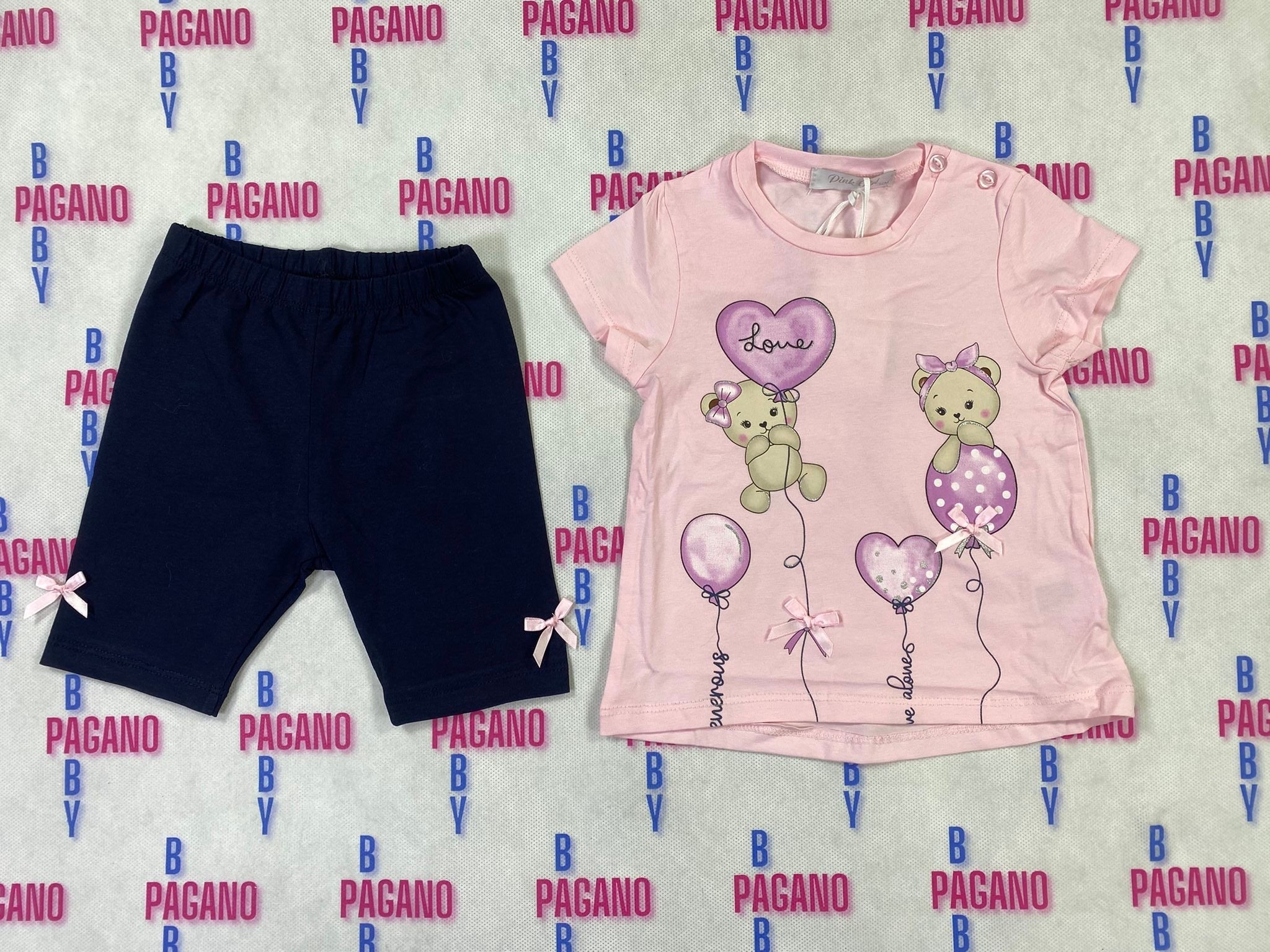 Completino LOVE PINK GIRLS - Pagano Baby Store