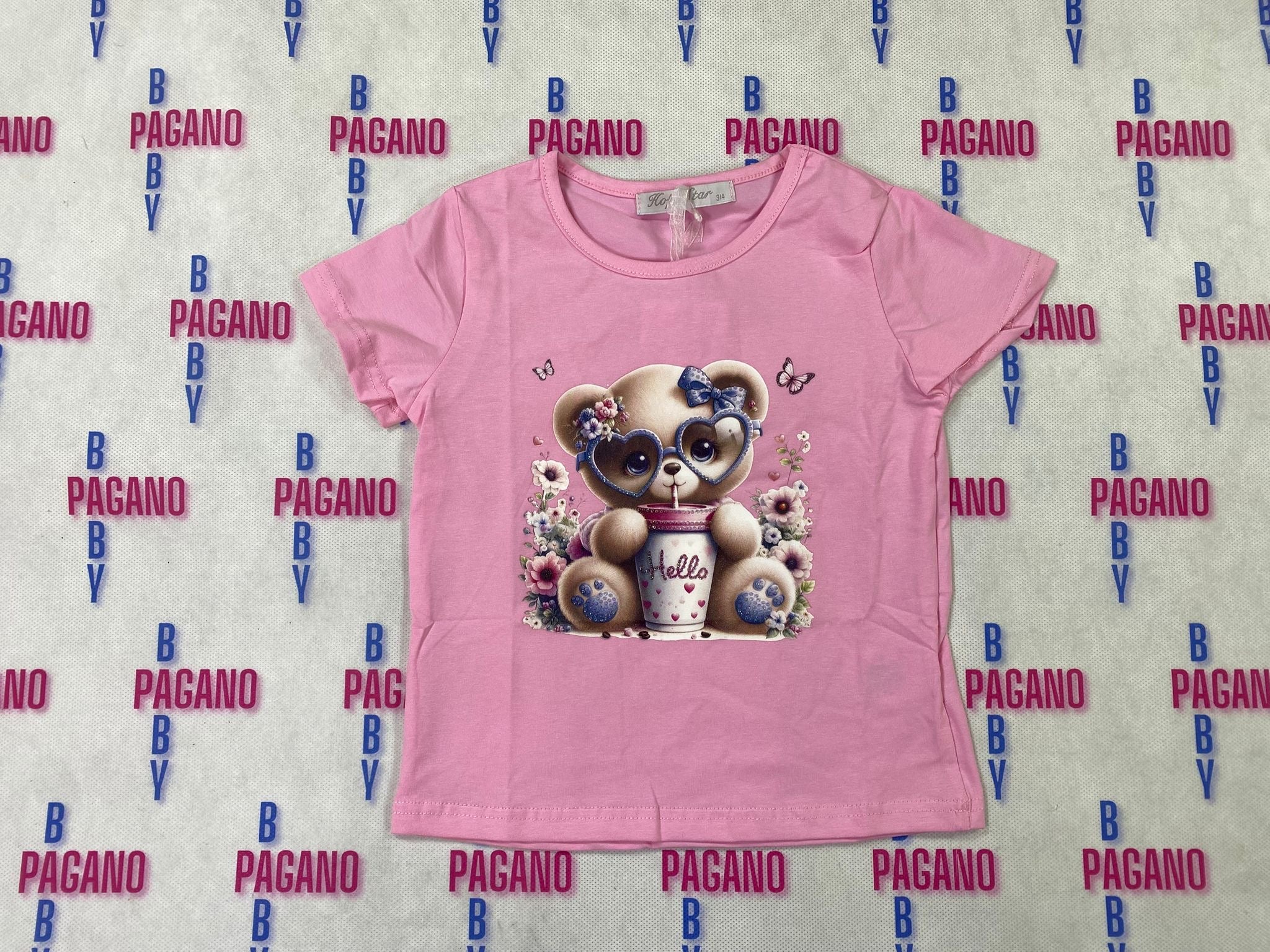 T-shirt HELLO TEDDY - Pagano Baby Store