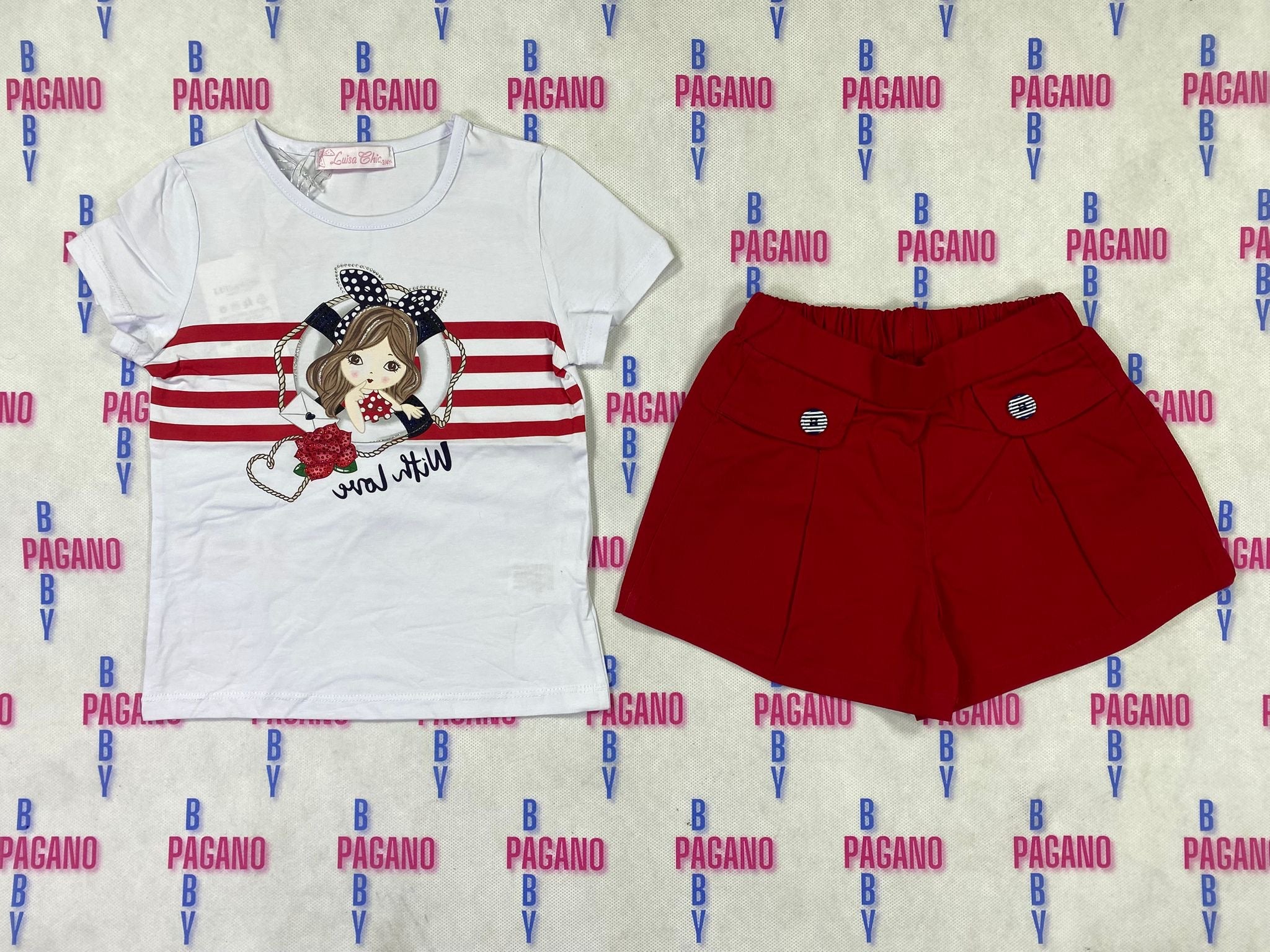 Completino WHITH LOVE ROSES - Pagano Baby Store