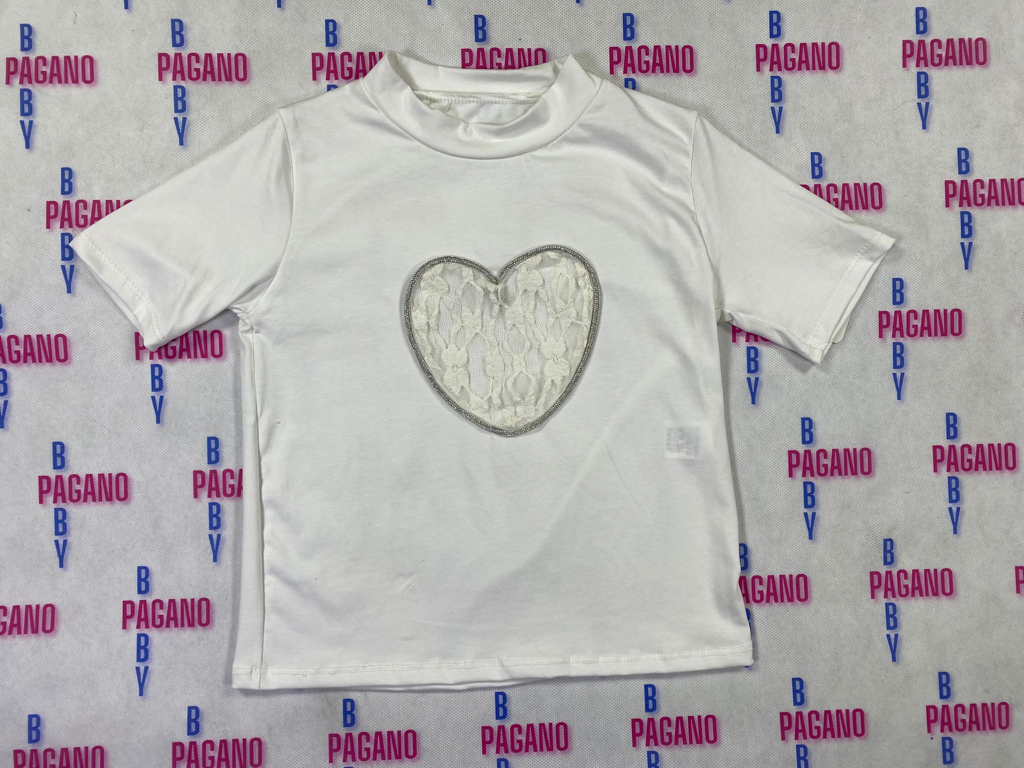 T-shirt HEART WHITE - Pagano Baby Store