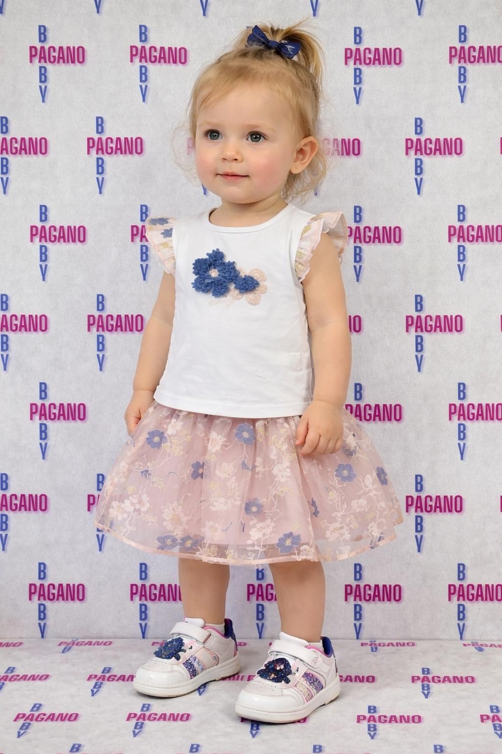 Completino FLOWER BLUE - Pagano Baby Store